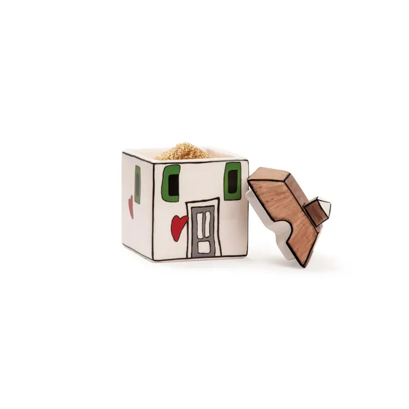 Açucareiro Le Casette 7 x 7 x 11cm