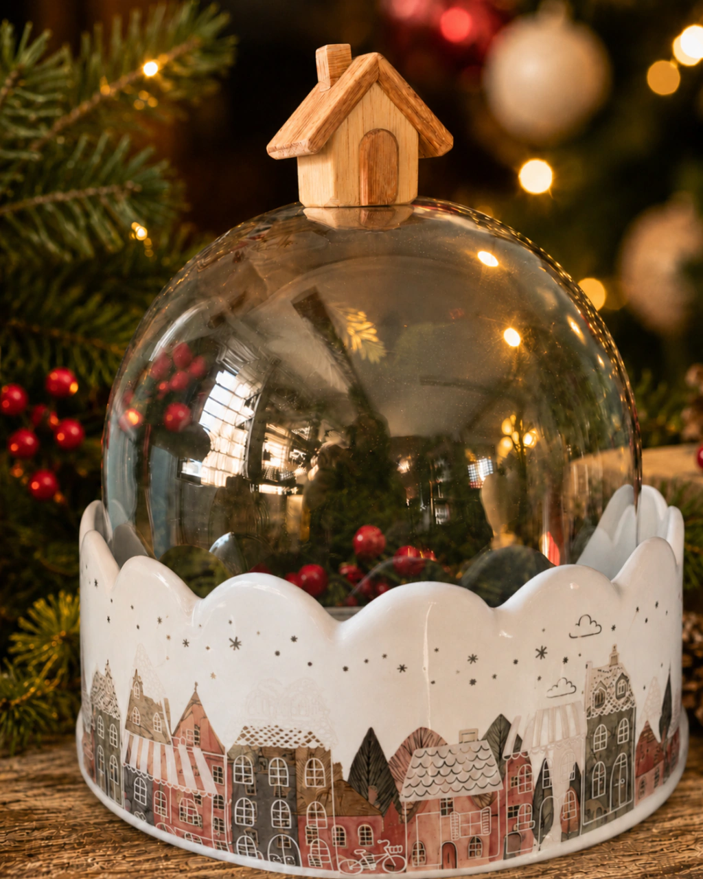 Kit Porta Panetone Alpes com Cúpula Casinha